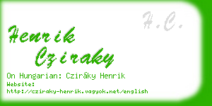 henrik cziraky business card