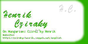 henrik cziraky business card